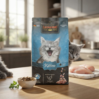 غذای خشک بچهگربه لئوناردو مدل Kitten با طعم مرغ – فله ۱ کیلوگرم برای بچهگربههای تا ۱۲ ماه