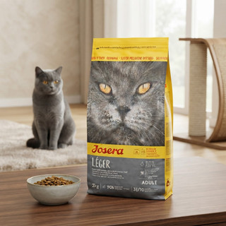 غذای خشک گربه جوسرا مدل لجر طعم مرغ ۲ کیلوگرم – کمکالری و ضد گلوله مویی برای گربههای کمتحرک و عقیمشده